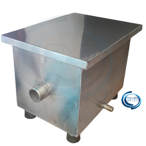 Trampa de grasas de acero inoxidable con tapa deslizante lateral