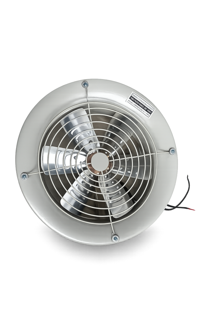 Extractor de aire tipo axial ideal para sistemas de ventilación industrial y comercial